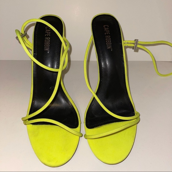 Cape Robbin Ankle Strap Neon Stiletto Heels - Picture 6 of 12